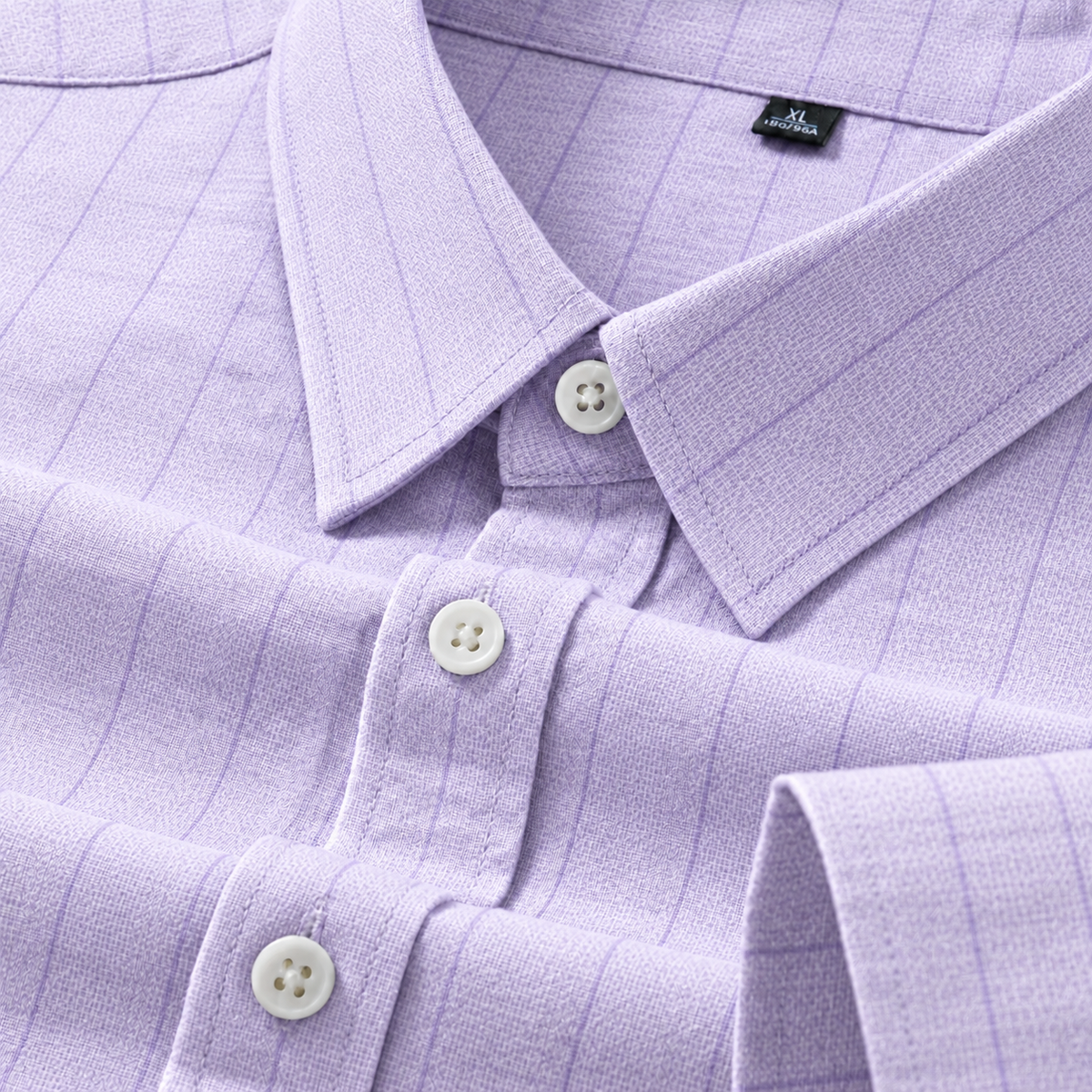 Men's Lavender Textured Formal Shirt Regular Fit | Full & Half Sleeve Main image