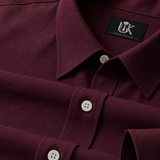Oxblood Red Two Toned Premium Oxford Cotton Shirt