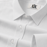 Men’s Bright White Solid Regular Fit Formal Casual Shirt, Full & Half Sleeve
