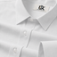 Men’s Bright White Solid Regular Fit Formal Casual Shirt, Full & Half Sleeve