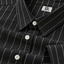 Ebony Black and Snow White Stripes Oxford Cotton Shirt
