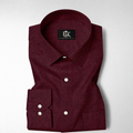 Oxblood Red Two Toned Premium Oxford Cotton Shirt