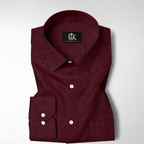 Oxblood Red Two Toned Premium Oxford Cotton Shirt
