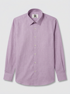 Men’s Lavender Lilac Textured Regular Fit Formal Casual Shirt, Full & Half Sleeve