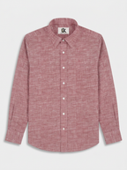 Men’s Dusty Rose Pink Slub Textured Regular Fit Formal Casual Shirt