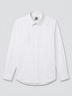 Men’s Bright White Solid Regular Fit Formal Casual Shirt, Full & Half Sleeve