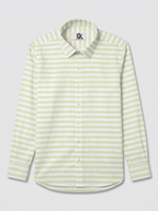 Men's Pastel Green Stripe Formal Shirt Regular Fit | Full & Half Sleeve