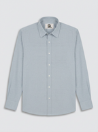 Men’s Light Steel Grey Textured Shirt, Regular Fit Formal Casual Full & Half Sleeve