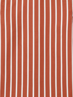 Men's Rust Orange & White Striped Regular Fit Formal Shirt | Full & Half Sleeve
