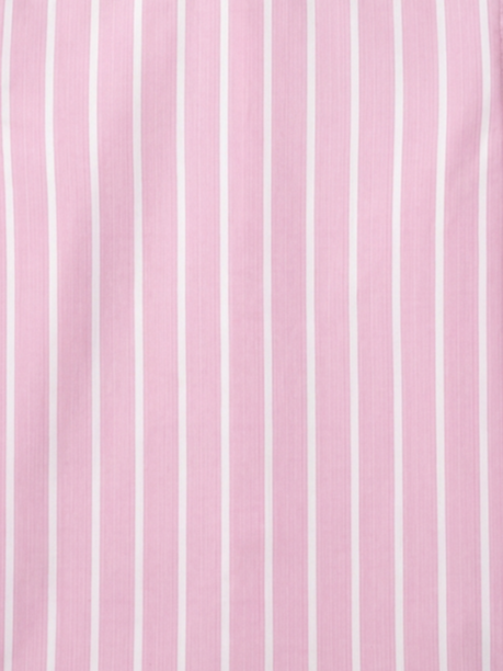 Men’s Pink & White Vertical Striped Regular Fit Formal Casual Shirt, Full & Half Sleeve