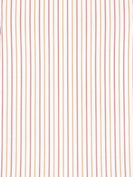 Men's White Red & Mustard Striped Regular Fit Formal Shirt | Full & Half Sleeve