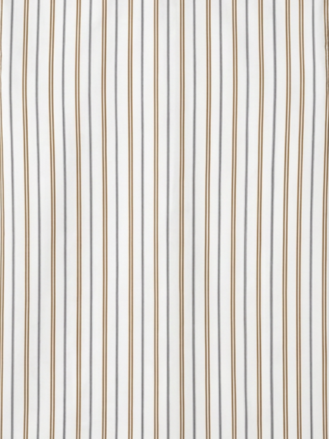 Men's White Brown & Grey Striped Regular Fit Formal Shirt | Full & Half Sleeve