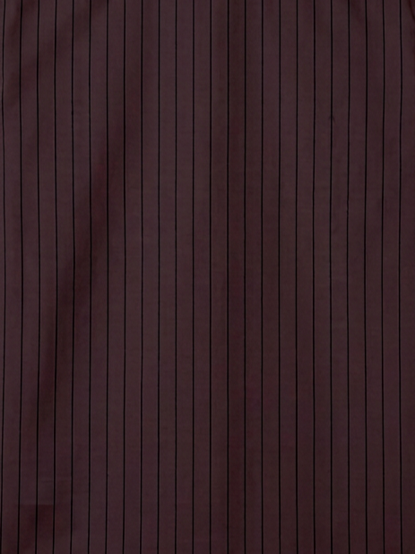 Men's Coffee Brown Pinstripe Formal Shirt Regular Fit | Full & Half Sleeve