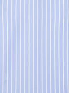 Men's Sky Blue & White Vertical Striped Regular Fit Formal Shirt | Full & Half Sleeve