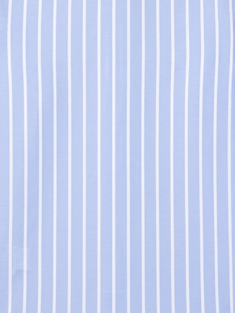 Men's Sky Blue & White Vertical Striped Regular Fit Formal Shirt | Full & Half Sleeve
