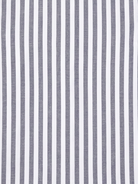 Men's Blue & White Vertical Striped Regular Fit Formal Shirt | Full & Half Sleeve