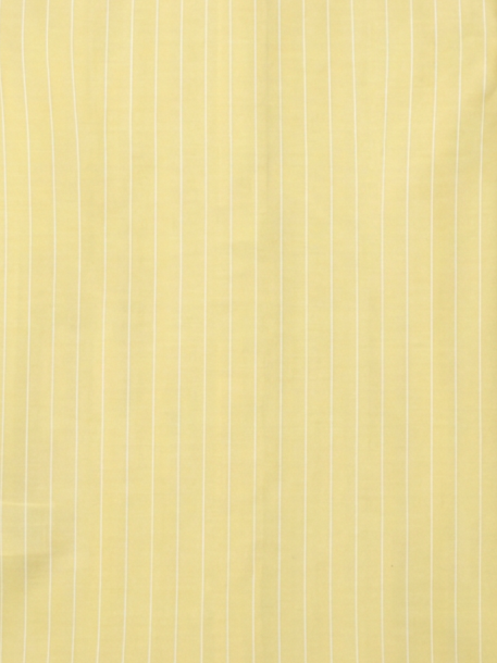 Men's Pastel Yellow White Pinstripe Shirt Regular Fit Premium Formal Casual Wear