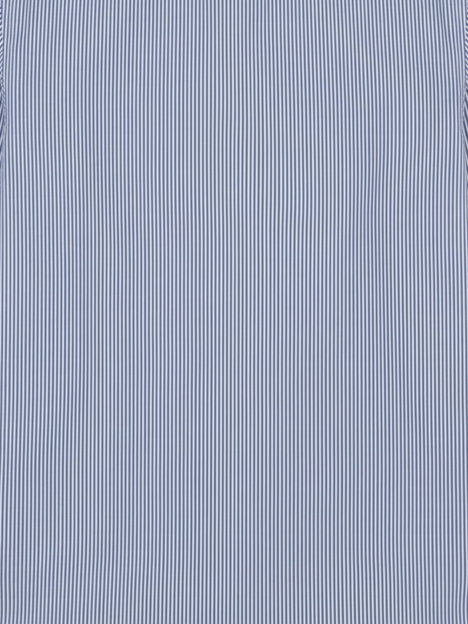 Men's White & Navy Blue Pinstripe Regular Fit Formal Shirt | Full & Half Sleeve