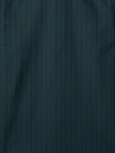 Men's Deep Teal Green Pinstripe Shirt Regular Fit Premium Formal Business Casual Wear