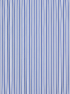 Men's White & Royal Blue Striped Regular Fit Formal Shirt | Full & Half Sleeve