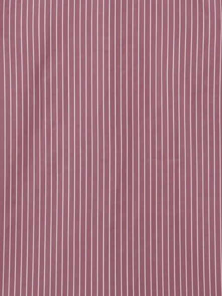 Men's Dusty Rose Pink & White Striped Regular Fit Formal Shirt | Full & Half Sleeve