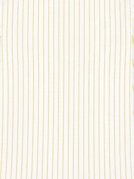 Men's White Yellow Pinstripe Regular Fit Formal Shirt | Full & Half Sleeve