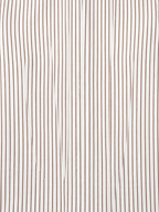 Men’s White & Brown Vertical Stripe Regular Fit Formal Casual Shirt, Full & Half Sleeve