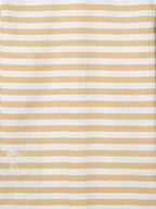 Men's White & Beige Horizontal Striped Regular Fit Formal Shirt | Full & Half Sleeve
