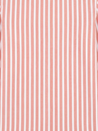 Men's Coral Peach & White Striped Regular Fit Formal Shirt | Full & Half Sleeve