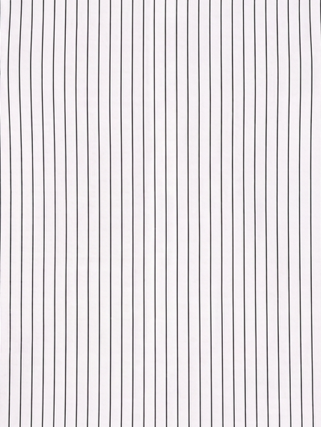 Men's White Black Pinstripe Regular Fit Formal Shirt | Full & Half Sleeve