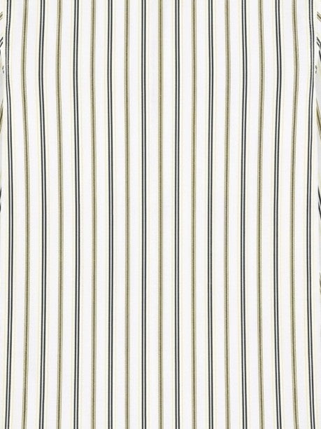 Men's White Gold & Black Stripe Regular Fit Formal Shirt | Full & Half Sleeve