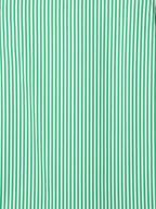 Men's Green & White Vertical Striped Regular Fit Formal Shirt | Full & Half Sleeve