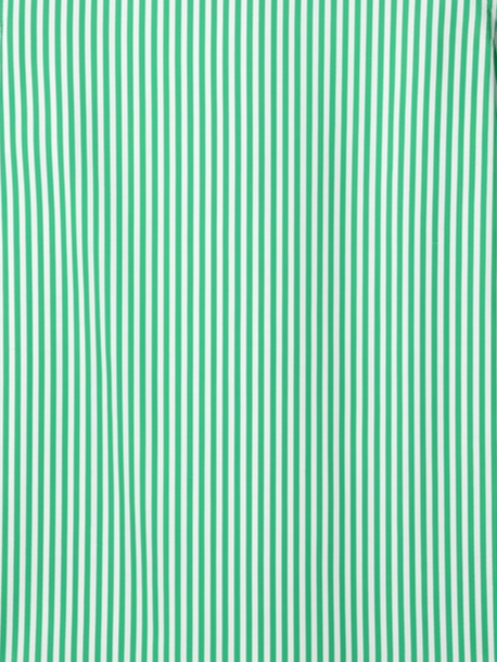 Men's Green & White Vertical Striped Regular Fit Formal Shirt | Full & Half Sleeve