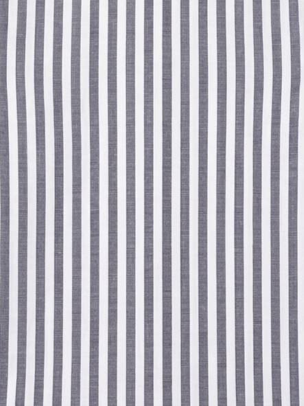 Men's Navy Blue White Bold Stripe Formal Shirt Regular Fit Premium Casual Wear