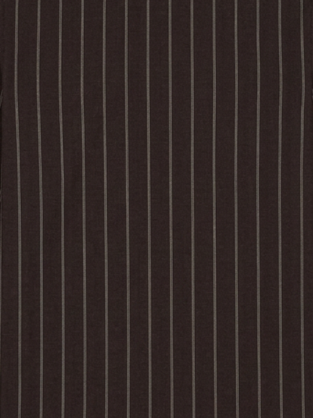 Men's Dark Brown Pinstripe Formal Shirt Regular Fit | Full & Half Sleeve