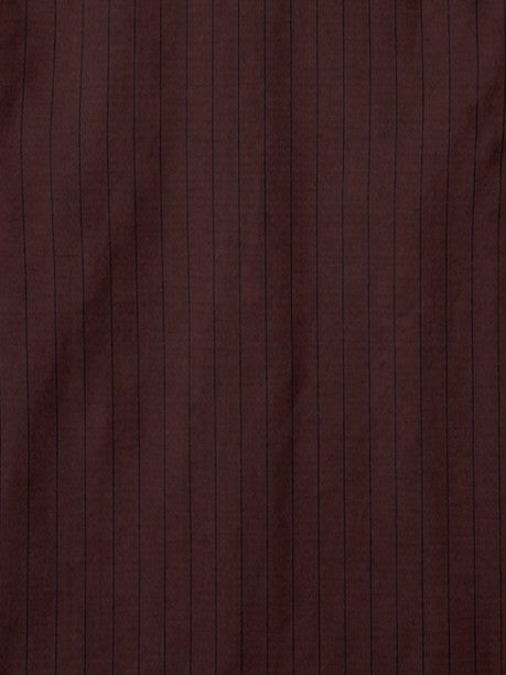 Men's Coffee Brown Pinstripe Formal Shirt Regular Fit | Full & Half Sleeve