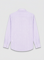 Men's Lavender Textured Formal Shirt Regular Fit | Full & Half Sleeve