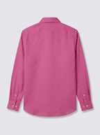 Men’s Fuchsia Pink Textured Regular Fit Formal Casual Shirt, Full & Half Sleeve