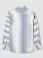 Men's White & Light Grey Striped Regular Fit Formal Shirt | Full & Half Sleeve