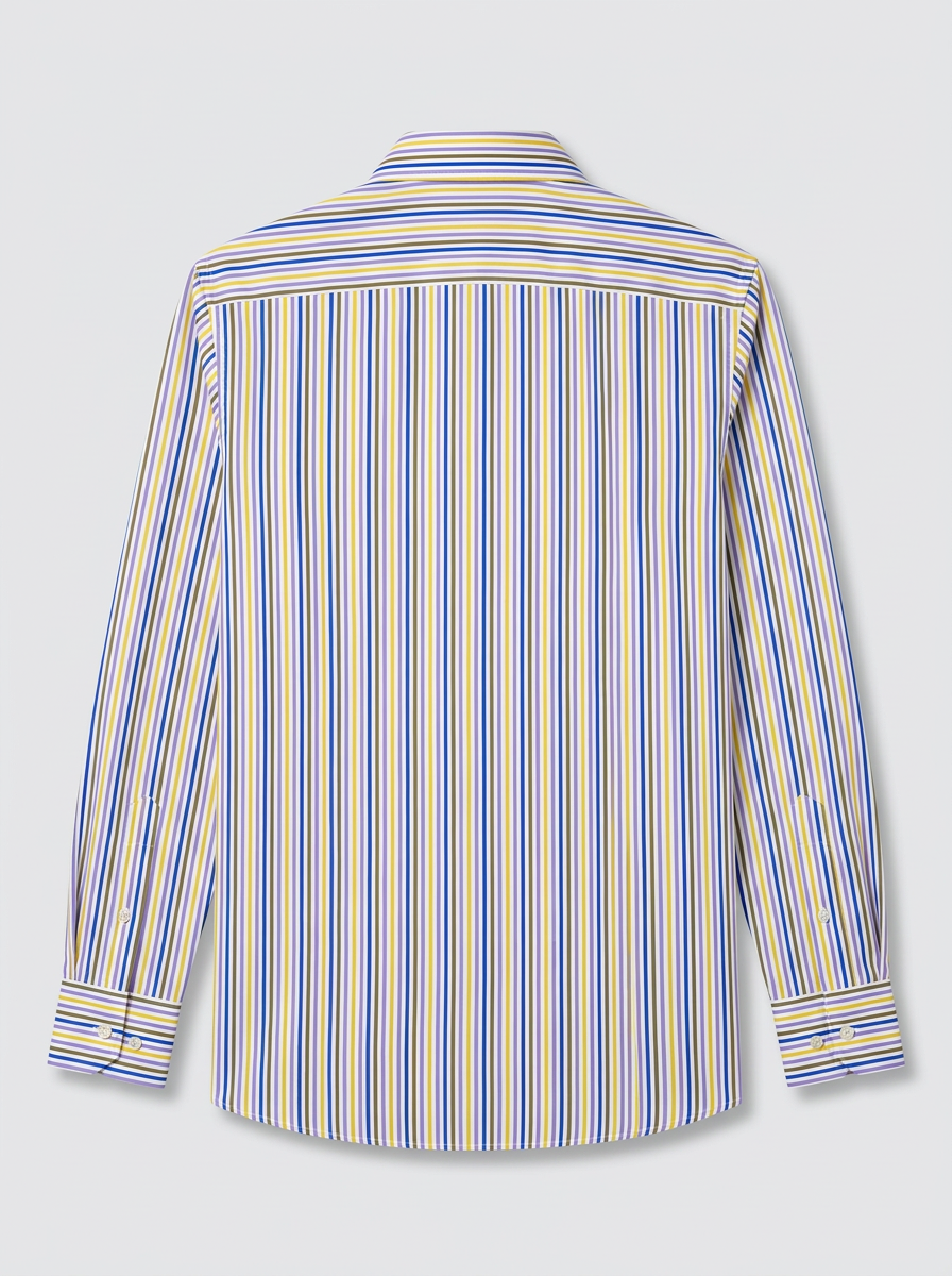 Men's Multicolor Fine Striped Regular Fit Formal Shirt | Full & Half Sleeve