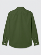 Men’s Army Olive Green Solid Regular Fit Formal Casual Shirt, Full & Half Sleeve