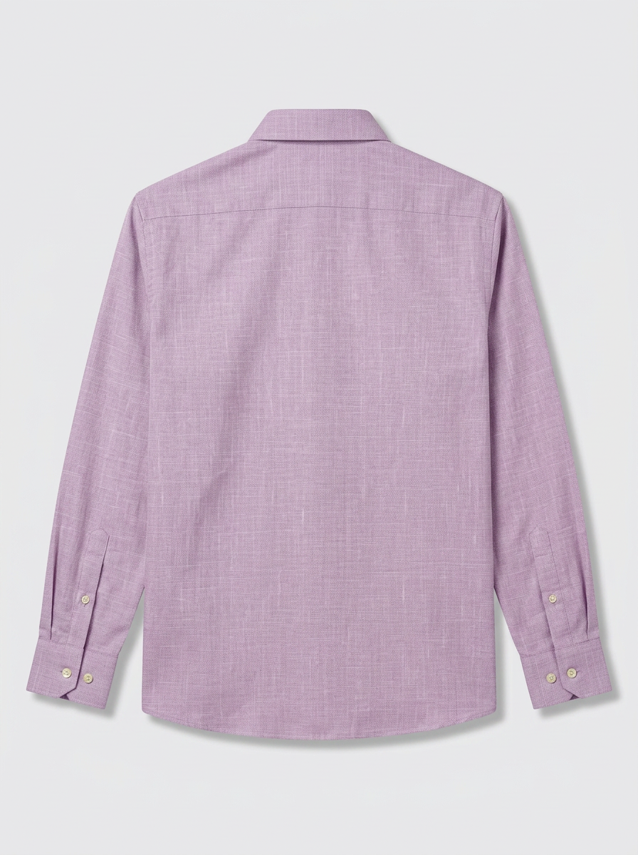 Men’s Lavender Lilac Textured Regular Fit Formal Casual Shirt, Full & Half Sleeve