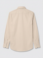 Men’s Cream Beige Textured Regular Fit Formal Casual Shirt, Full & Half Sleeve