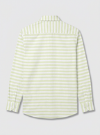 Men's Pastel Green Stripe Formal Shirt Regular Fit | Full & Half Sleeve