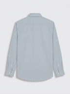 Men’s Light Steel Grey Textured Shirt, Regular Fit Formal Casual Full & Half Sleeve