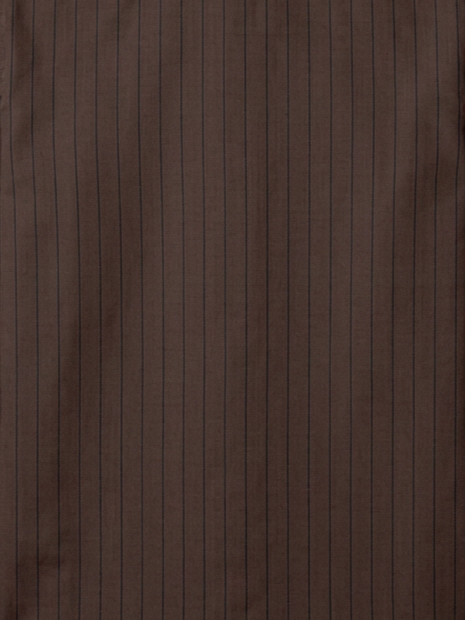 Men's Dark Chocolate Brown Pinstriped Regular Fit Formal Shirt | Full & Half Sleeve