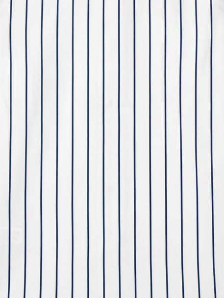Men's White Navy Blue Stripe Shirt Regular Fit Premium Formal Casual Wear