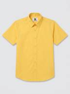 Men’s Golden Yellow Solid Regular Fit Formal Casual Shirt, Full & Half Sleeve