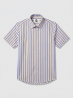 Men's Multicolor Fine Striped Regular Fit Formal Shirt | Full & Half Sleeve