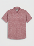 Men’s Dusty Rose Pink Slub Textured Regular Fit Formal Casual Shirt